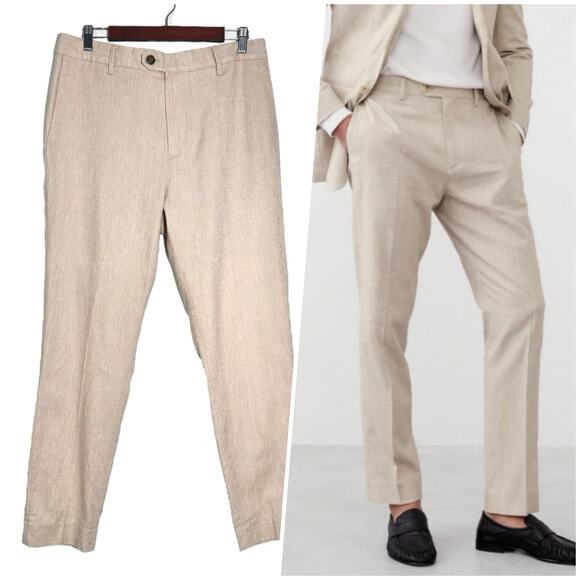 Banana Republic FactoryMenLinen Blend Slim Tailored Fit Trousers33x32